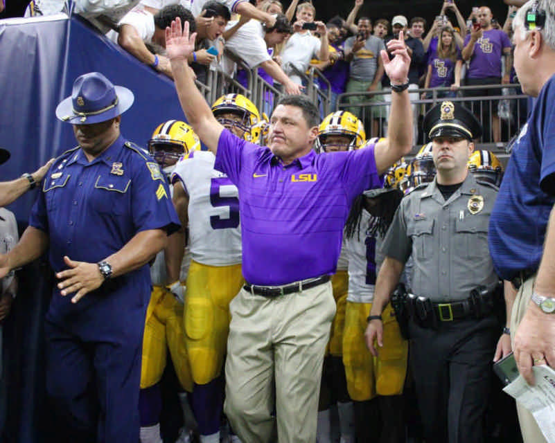 Ed Orgeron at LSU in New Orleans